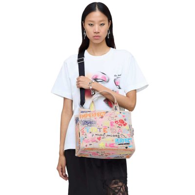 THE PUNK SCRIBBLE CANVAS MEDIUM TOTE BAG